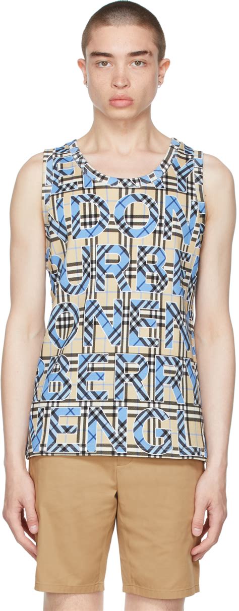 blue burberry top|burberry tank tops women's.